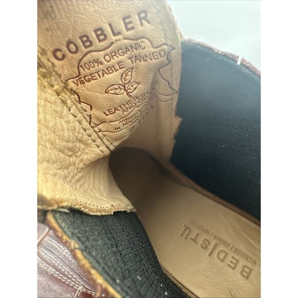 Bed Stu Insight Distressed Leather Cobbler Stacked Heel Boots Women's Size 7 - Picture 7 of 9